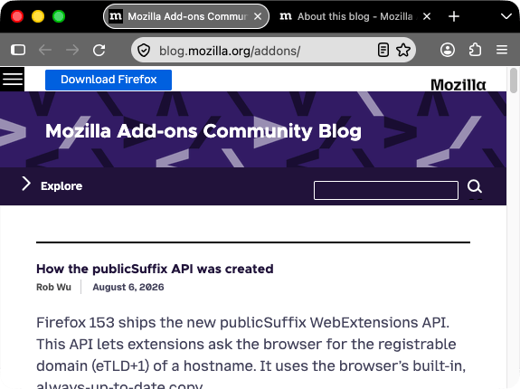 A closeup of browser tabs to highlight the separator.