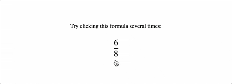 MathML Toggle-Action Beispiel